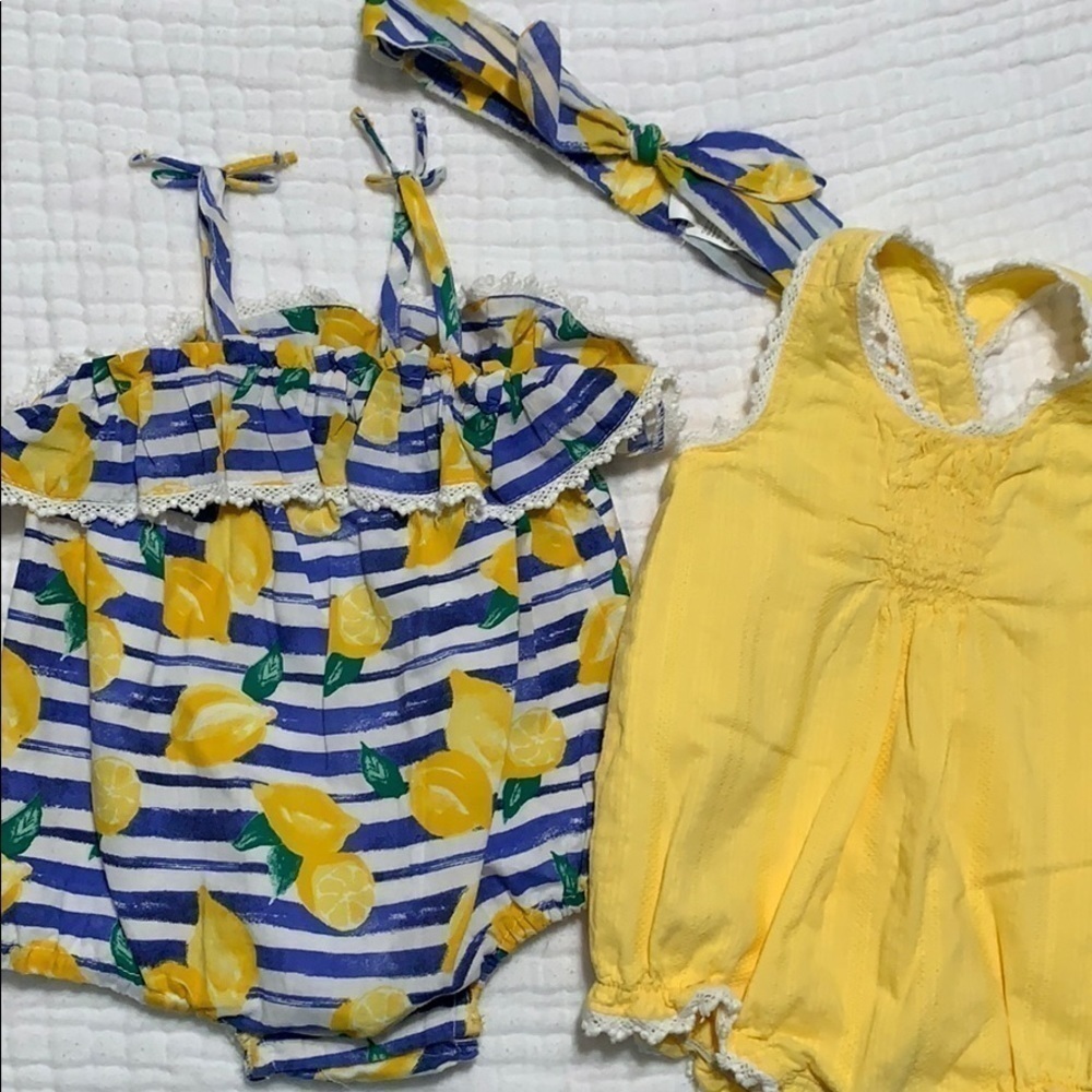 𝅺3 piece lemon romper